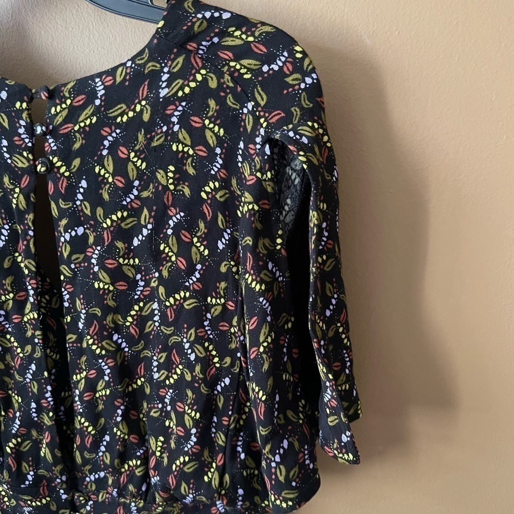 Free People Meet Virginia Printed Romper Size 0 Boho Whimsigoth Whimsical Fairy - Picture 11 of 12